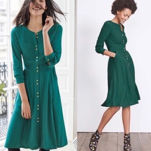 Boden Green Midi Dress